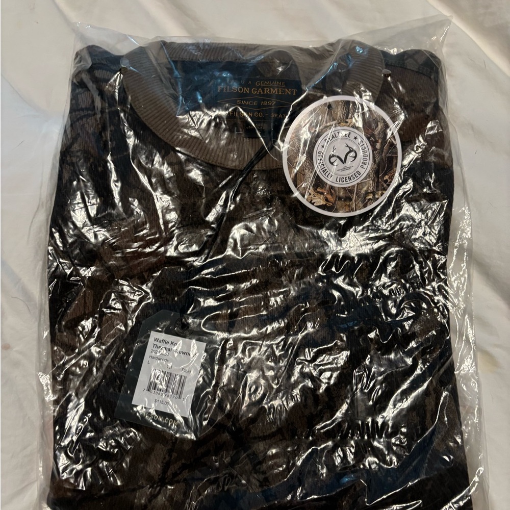 Filson Waffle Knit Thermal Crewneck: Camo - Size: L